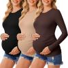 3pcs Black / Khaki / Brown