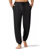 imageEkouaer Mens Pajama Pants Lightweight Loungewear Comfy Jogger Sleep Pant Long Pj Bottoms with Drawstring ampamp PocketsBlack