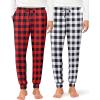 imageEkouaer Mens Pajama Pants Lightweight Loungewear Comfy Jogger Sleep Pant Long Pj Bottoms with Drawstring ampamp PocketsBlack Plaidred Plaid