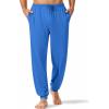 imageEkouaer Mens Pajama Pants Lightweight Loungewear Comfy Jogger Sleep Pant Long Pj Bottoms with Drawstring ampamp PocketsBlue