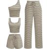 Beige Black Stripe