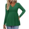 imageEkouaer Womens Maternity Shirts Long Sleeve Pregnancy Tops for Women V Neck Tunic Blouses ClothesGreen