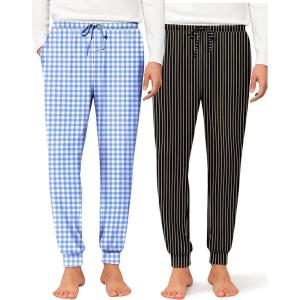 imageEkouaer Mens Pajama Pants Lightweight Loungewear Comfy Jogger Sleep Pant Long Pj Bottoms with Drawstring ampamp PocketsGinghamstripe
