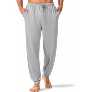 imageEkouaer Mens Pajama Pants Lightweight Loungewear Comfy Jogger Sleep Pant Long Pj Bottoms with Drawstring ampamp PocketsGrey