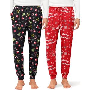 imageEkouaer Mens Pajama Pants Lightweight Loungewear Comfy Jogger Sleep Pant Long Pj Bottoms with Drawstring ampamp PocketsXmas Print
