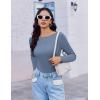imageEkouaer 3 Pack Womens Long Sleeve Shirts Boat Neck Ribbed Thermal Undershirts Lightweight Basic Top XSXXLBlackWhiteHaze Blue