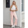 imageEkouaer Pajama Pants for Women Soft Comfy Pajama Sleep Bottoms Casual Stretch Wide Leg Lounge Pants with PocketsApricot Teddy