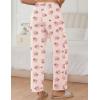imageEkouaer Pajama Pants for Women Soft Comfy Pajama Sleep Bottoms Casual Stretch Wide Leg Lounge Pants with PocketsApricot Teddy