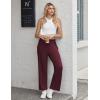 imageEkouaer Pajama Pants for Women Soft Comfy Pajama Sleep Bottoms Casual Stretch Wide Leg Lounge Pants with PocketsDark Red