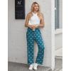 imageEkouaer Pajama Pants for Women Soft Comfy Pajama Sleep Bottoms Casual Stretch Wide Leg Lounge Pants with PocketsGreen Heart