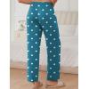 imageEkouaer Pajama Pants for Women Soft Comfy Pajama Sleep Bottoms Casual Stretch Wide Leg Lounge Pants with PocketsGreen Heart