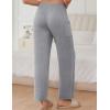 imageEkouaer Pajama Pants for Women Soft Comfy Pajama Sleep Bottoms Casual Stretch Wide Leg Lounge Pants with PocketsLight Gray