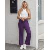 imageEkouaer Pajama Pants for Women Soft Comfy Pajama Sleep Bottoms Casual Stretch Wide Leg Lounge Pants with PocketsPurple