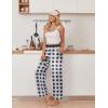 imageEkouaer Womens Pajama Pants Soft Comfy Pj Pants for Women Wide Leg Elastic Waist Sleep Bottom with PocketsBlack White Plaid