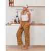 imageEkouaer Womens Pajama Pants Soft Comfy Pj Pants for Women Wide Leg Elastic Waist Sleep Bottom with PocketsBrown and Teddy