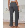 imageEkouaer Womens Pajama Pants Soft Comfy Pj Pants for Women Wide Leg Elastic Waist Sleep Bottom with PocketsGrey