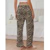 imageEkouaer Womens Pajama Pants Soft Comfy Pj Pants for Women Wide Leg Elastic Waist Sleep Bottom with PocketsLeopard