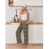 imageEkouaer Womens Pajama Pants Soft Comfy Pj Pants for Women Wide Leg Elastic Waist Sleep Bottom with PocketsLeopard