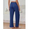 imageEkouaer Womens Pajama Pants Soft Comfy Pj Pants for Women Wide Leg Elastic Waist Sleep Bottom with PocketsNavy Blue