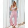 imageEkouaer Womens Pajama Pants Soft Comfy Pj Pants for Women Wide Leg Elastic Waist Sleep Bottom with PocketsPink