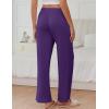 imageEkouaer Womens Pajama Pants Soft Comfy Pj Pants for Women Wide Leg Elastic Waist Sleep Bottom with PocketsPurple