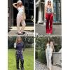 imageEkouaer Womens Silk Satin Pajama Pants Soft Comfy Loose Pj Pants Drawstring Elastic Waist Wide Leg Lounge Bottom with PocketsChampagne