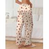 imageEkouaer Womens Silk Satin Pajama Pants Soft Comfy Loose Pj Pants Drawstring Elastic Waist Wide Leg Lounge Bottom with PocketsKhaki Teddy