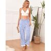 imageEkouaer Womens Soft Pajama Pants Casual Lounge Sleep Pants Stretch Pajama Bottoms Color Block Hem Pj Pants with PocketsSpotted Blue