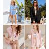 imageEkouaer 2 Piece Sets for Women Lounge Sets Button Down Matching Shorts Sets with Pockets Swiss Dot OutfitsBlack