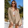 imageEkouaer 2 Piece Sets for Women Lounge Sets Button Down Matching Shorts Sets with Pockets Swiss Dot OutfitsChampagne
