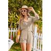 imageEkouaer 2 Piece Sets for Women Lounge Sets Button Down Matching Shorts Sets with Pockets Swiss Dot OutfitsChampagne