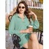 imageEkouaer 2 Piece Sets for Women Lounge Sets Button Down Matching Shorts Sets with Pockets Swiss Dot OutfitsIce Green