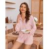 imageEkouaer 2 Piece Sets for Women Lounge Sets Button Down Matching Shorts Sets with Pockets Swiss Dot OutfitsLight Pink