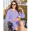 imageEkouaer 2 Piece Sets for Women Lounge Sets Button Down Matching Shorts Sets with Pockets Swiss Dot OutfitsLilac Purple