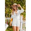imageEkouaer 2 Piece Sets for Women Lounge Sets Button Down Matching Shorts Sets with Pockets Swiss Dot OutfitsWhite
