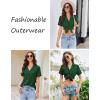 imageEkouaer Button Down Pajamas for Women Set Short Sleeve Womens Sleepwear Shorts Set 2 Piece Summer Lounge SetsDeep Green