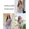 imageEkouaer Button Down Pajamas for Women Set Short Sleeve Womens Sleepwear Shorts Set 2 Piece Summer Lounge SetsLight Gray