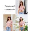 imageEkouaer Button Down Pajamas for Women Set Short Sleeve Womens Sleepwear Shorts Set 2 Piece Summer Lounge SetsLight Pink