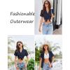 imageEkouaer Button Down Pajamas for Women Set Short Sleeve Womens Sleepwear Shorts Set 2 Piece Summer Lounge SetsNavy Blue