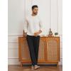 imageEkouaer Mens Pajama Pants Lounge Pants with Pockets Soft Sleep Pants Loose Fit Pj Bottoms with Drawstring SXXLBlack