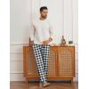imageEkouaer Mens Pajama Pants Lounge Pants with Pockets Soft Sleep Pants Loose Fit Pj Bottoms with Drawstring SXXLBlack and White Plaid