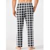imageEkouaer Mens Pajama Pants Lounge Pants with Pockets Soft Sleep Pants Loose Fit Pj Bottoms with Drawstring SXXLBlack and White Plaid
