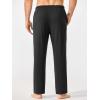 imageEkouaer Mens Pajama Pants Lounge Pants with Pockets Soft Sleep Pants Loose Fit Pj Bottoms with Drawstring SXXLBlackgrey