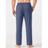 imageEkouaer Mens Pajama Pants Lounge Pants with Pockets Soft Sleep Pants Loose Fit Pj Bottoms with Drawstring SXXLBlacknavy Blue