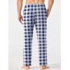 imageEkouaer Mens Pajama Pants Lounge Pants with Pockets Soft Sleep Pants Loose Fit Pj Bottoms with Drawstring SXXLBlue and White Plaid