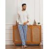 imageEkouaer Mens Pajama Pants Lounge Pants with Pockets Soft Sleep Pants Loose Fit Pj Bottoms with Drawstring SXXLBlue and White Plaid