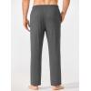 imageEkouaer Mens Pajama Pants Lounge Pants with Pockets Soft Sleep Pants Loose Fit Pj Bottoms with Drawstring SXXLDeep Grey