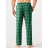 imageEkouaer Mens Pajama Pants Lounge Pants with Pockets Soft Sleep Pants Loose Fit Pj Bottoms with Drawstring SXXLGreen Plaid