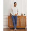 imageEkouaer Mens Pajama Pants Lounge Pants with Pockets Soft Sleep Pants Loose Fit Pj Bottoms with Drawstring SXXLNavy Blue