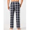 imageEkouaer Mens Pajama Pants Lounge Pants with Pockets Soft Sleep Pants Loose Fit Pj Bottoms with Drawstring SXXLRed Plaidblue Plaid